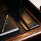 Dacasso Black Leather Side-Rail Desk Pad/Desk Protector, 38" x 24" PR-1025 - alternate 4
